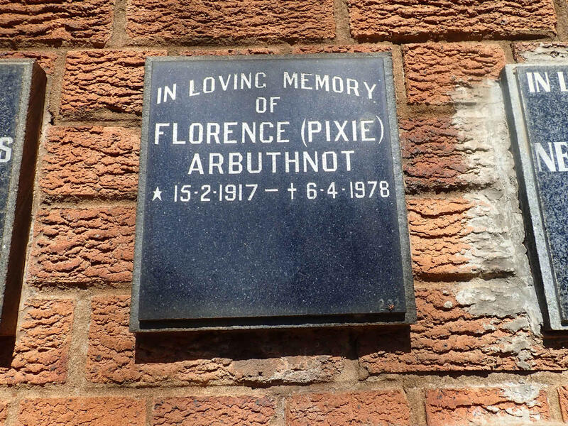 ARBUTHNOT Florence 1917-1978