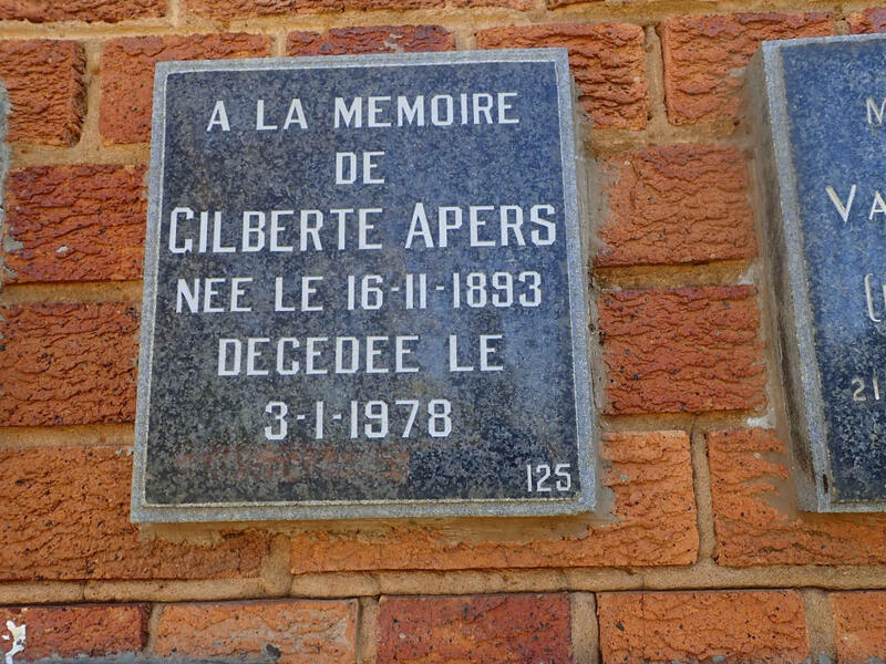 APERS Gilberte 1893-1978