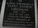 FRIEDMAN Fanny Esther 1899-1975