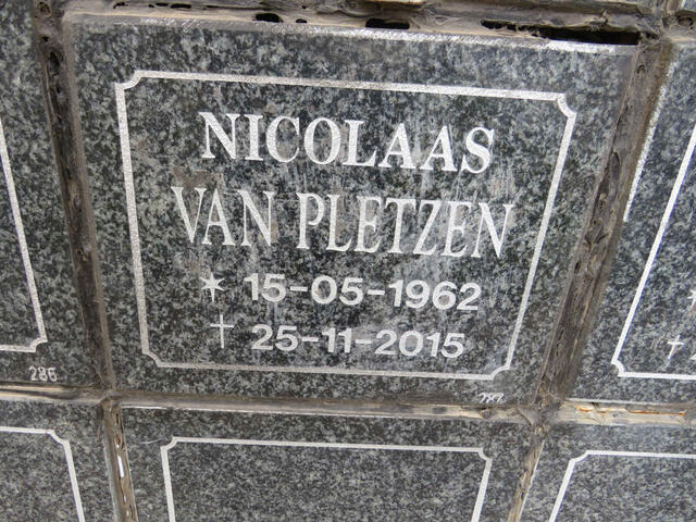 PLETZEN Nicolaas, van 1962-2015