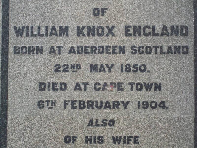 ENGLAND William Knox 1850-1904