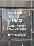 SHAZI Sithandile Treasure 1991-2011