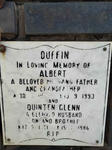DUFFIN Albert 1935-1993 :: DUFFIN Quinten Glenn 1951-1986