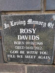 DAVIDS Rosy 1936-2012