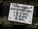 LOWRY John Anthony 1933-1972