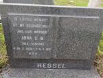 HESSEL Anna C.M. nee VENTER 1935-1982
