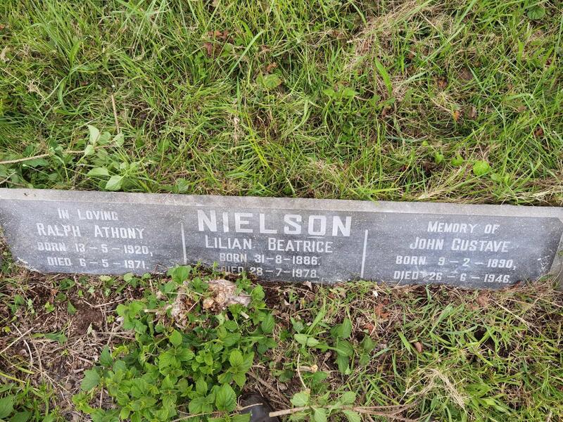 NIELSON John Gustave 1890-1946 :: NIELSON Ralph Anthony 1920-1971