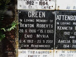 GREEN Denton Roberts 1906-1965 & Enid Myria 1912-2002