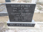 PLESSIS Roelof Petrus, du 1867-1942 & Leonora Deborah DE BEER 1867-1947
