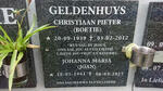 GELDENHUYS Christiaan Pieter 1939-2012 & Johanna Maria 1941-2017