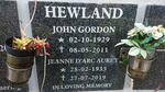 HEWLAND John Gordon 1929-2011 & Jeanne D'Arc Auret 1933-2019