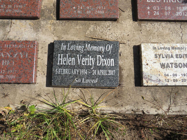 DIXON Helen Verity 1934-2017