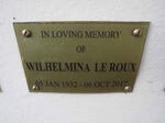 ROUX Wilhelmina, le 1932-2017