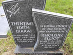 KHOLISILE Elliot 1925-2004 &  Edith THENJIWE 1934-2005