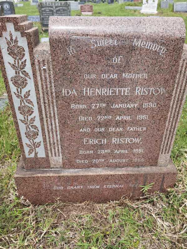 RISTOW Erich 1891-1955 & Ida Henriette 1890-1951