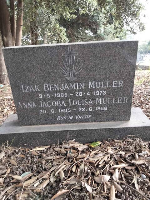 MULLER Izak Benjamin 1905-1973 & Anna Jacoba Louisa 1905-1986