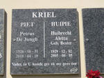 KRIEL Petrus de Jongh 1926-2018 & Huibrecht Aletta BESTER 1929-2005