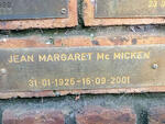 McMICKEN Jean Margaret 1925-2001