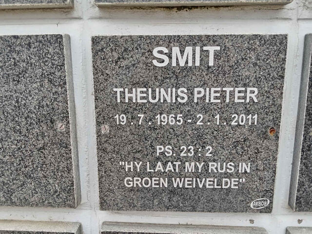 SMIT Theunis Pieter 1965-2011