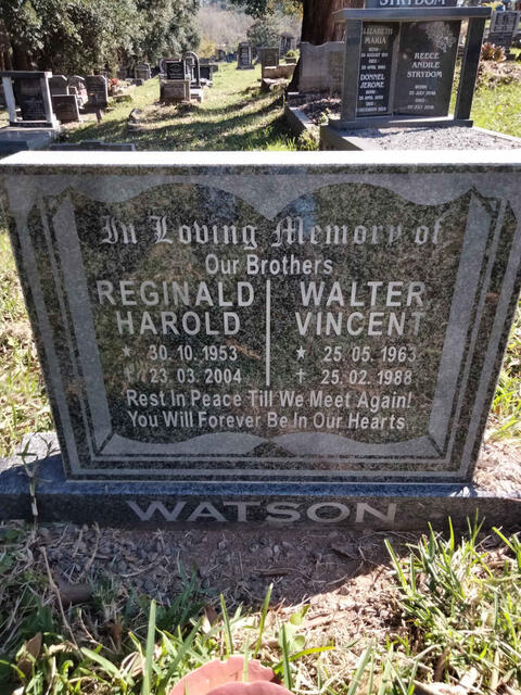 WATSON Reginald Harold 1953-2004 :: WATSON Walter Vincent 1963-1988