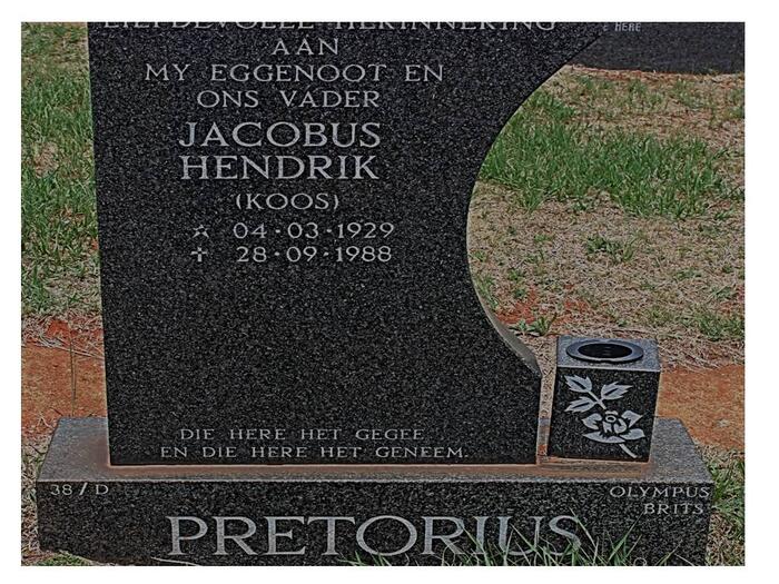 PRETORIUS Jacobus Hendrik 1929-1988