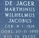 JAGER Marthinus Wilhelmus Jacobus, de 1926-1995