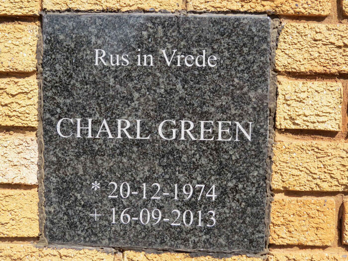 GREEN Charl 1974-2013