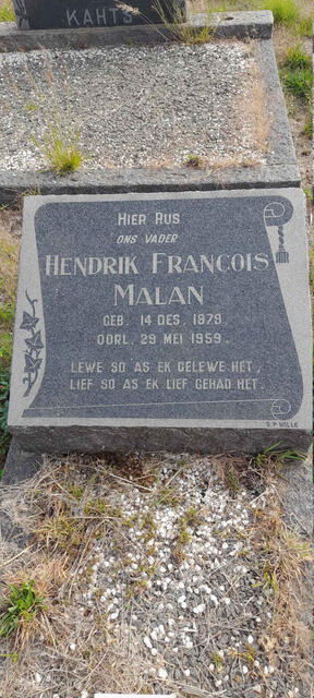 MALAN Hendrik Francois 1879-1959