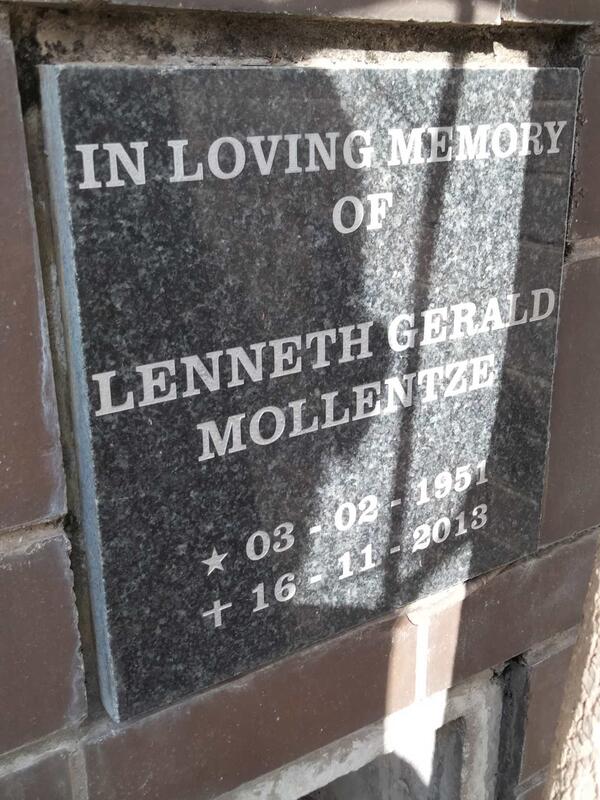 MOLLENTZE Lenneth Gerald 1951-2013
