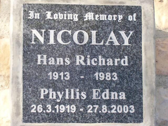 NICOLAY Hans Richard 1913-1983 & Phyllis Edna 1919-2003
