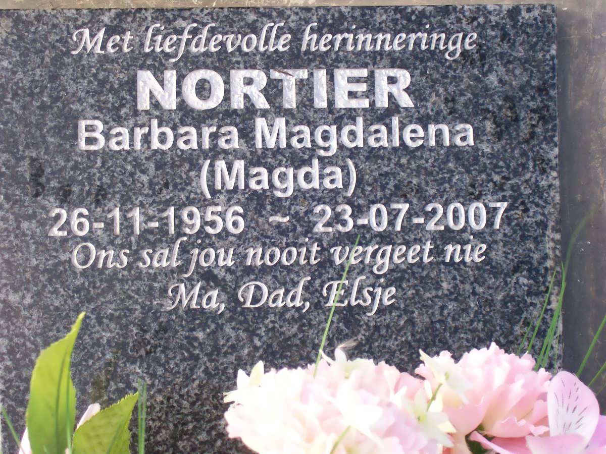 NORTIER Barbara Magdalena 1956-2007