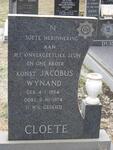 CLOETE Jacobus Wynand 1954-1974