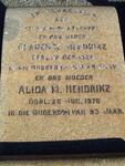 HENDRIKZ Clarence -1936 & Alida -1970