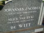 WITT Johannes Jacobus, de 1887-1952 & Alice VAN DYK 1893-1957