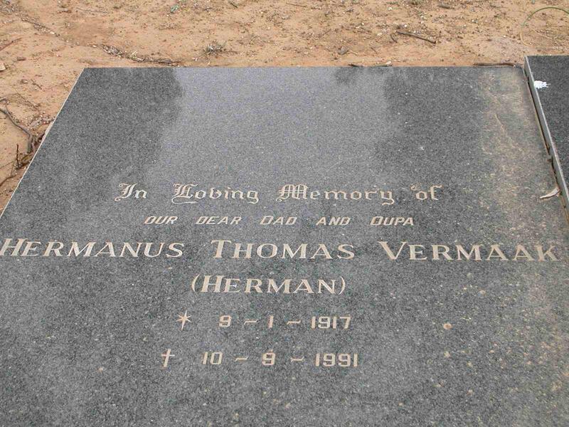 VERMAAK Hermanus Thomas 1917-1991