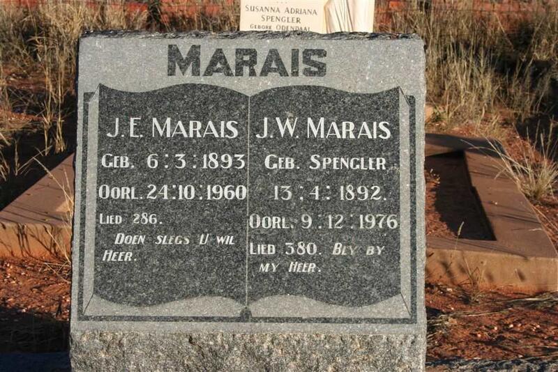 MARAIS J.E. 1893-1960 & J.W. SPENGLER 1892-1976