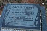 MOSTERT Wouter Johannes 1936-2004 & Johanna Elizabeth 1945-