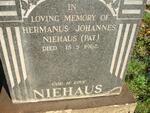NIEHAUS Hermanus Johannes -1962