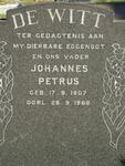 WITT Johannes Petrus, de 1907-1966