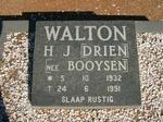 WALTON H.J. nee BOOYSEN 1932-1991