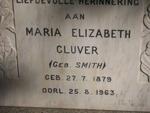 CLUVER Maria Elizabeth nee SMITH 1879-1963