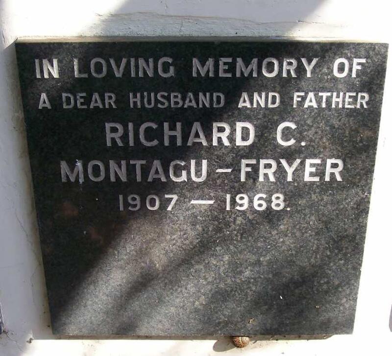 FRYER Richard C., Montagu 1907-1968