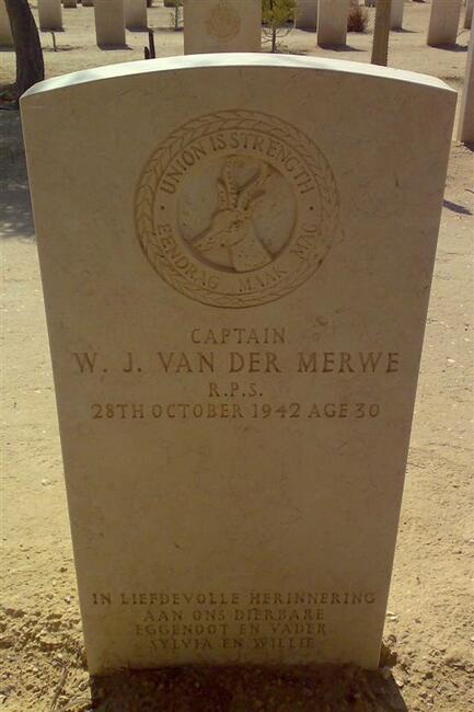MERWE W.J., van der -1942