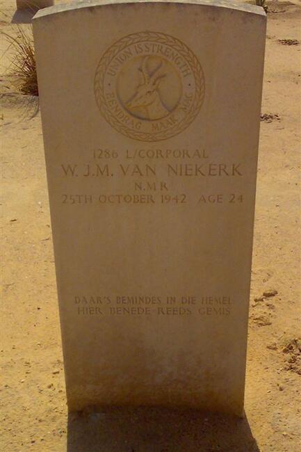 NIEKERK W.J.M., van -1942