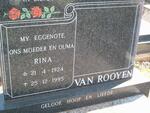 ROOYEN Rina, van 1924-1995