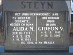 STEYN Gideon V. 1919-2005 & Alida M. DU TOIT 1921-1993