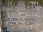 HAMILTON Alexander -1937 & Martha E. -1945
