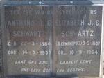 SCHWARTZ Anthonie J.C. 1884-1939 & Elizabeth J.G. SWANEPOEL 1887-1957