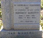 NIEKERK Hermanus Albertus, van 1887-1954