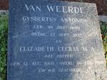 WEERDE Gysbertus Antonius, van 1899-1957 & Elizabeth Cecilia M.A. DREYER 1900-1969